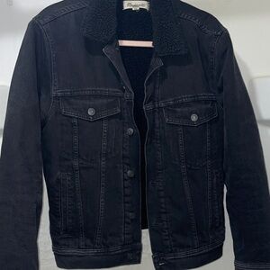 Madewell Charcoal Jacket with Sherpa Collar